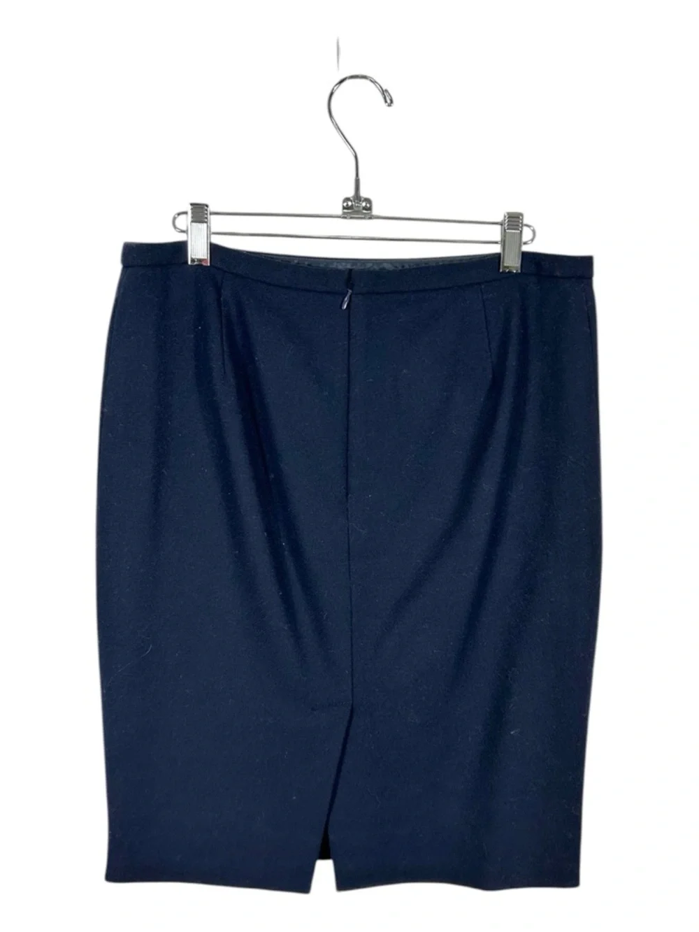 J.Crew Navy Patch-Pocket Wool The‎ Pencil Skirt Size 6